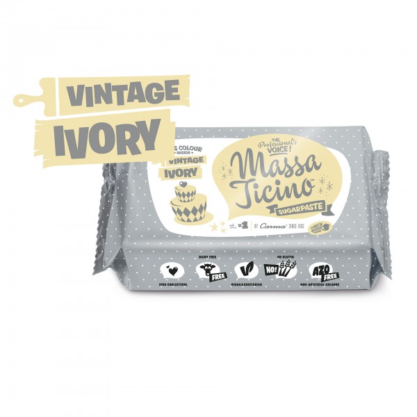 Vintage Ivory Fondant Massa Ticino Tropic - 250g